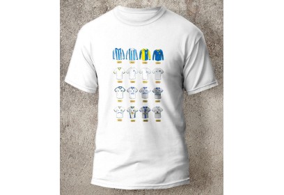 Leeds United FC Retro Art Football Shirts T-Shirt